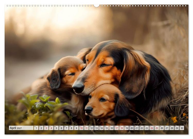 Produktbild: Lieblingshund Dackel (hochwertiger Premium Wandkalender 2027 DIN A2 quer), Kunstdruck in Hochglanz
