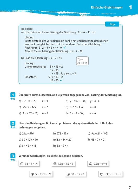 Produktbild: 10-Minuten-Training Mathematik Gleichungen l&ouml;sen 7. - 10. Klasse