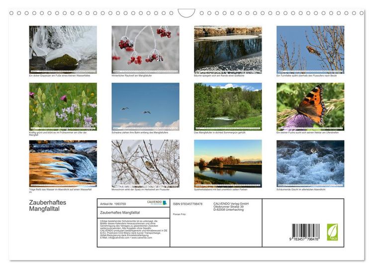 Produktbild: Zauberhaftes Mangfalltal (Wandkalender 2026 DIN A3 quer), CALVENDO Monatskalender
