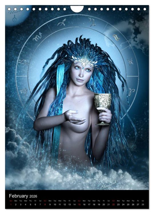 Produktbild: Zodiac Fantasy Circle (Wall Calendar 2026 DIN A4 portrait), CALVENDO 12 Month Wall Calendar
