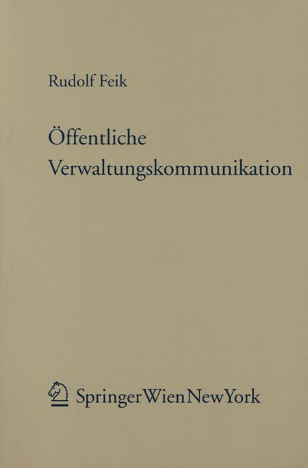 Produktbild: &Ouml;ffentliche Verwaltungskommunikation