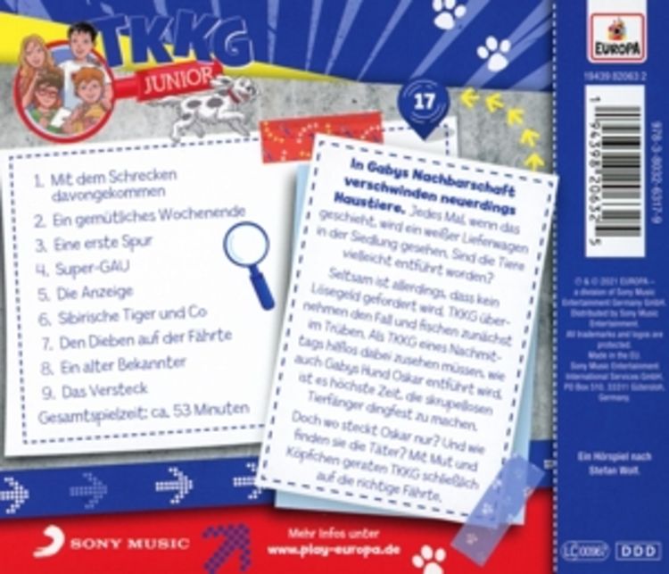 Produktbild: TKKG Junior 17. Oskar in der Falle