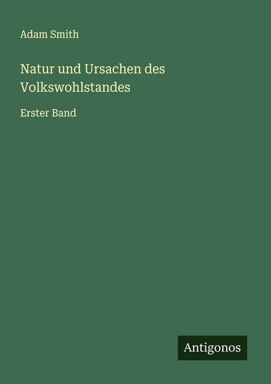 Produktbild: Natur und Ursachen des Volkswohlstandes