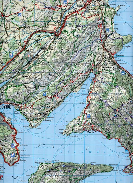 Produktbild: K&uuml;mmerly+Frey Velokarte 11 Luzern, Vierwaldst&auml;ttersee 1:60.000