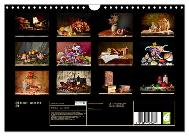 Produktbild: Stillleben - aber mit Stil (Wandkalender 2026 DIN A4 quer), CALVENDO Monatskalender