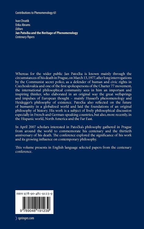 Produktbild: Jan Patočka and the Heritage of Phenomenology