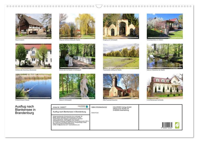 Produktbild: Ausflug nach Blankensee in Brandenburg (Wandkalender 2027 DIN A2 quer), CALVENDO Monatskalender
