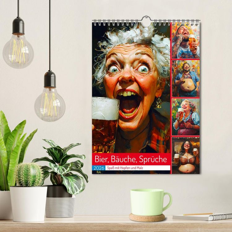 Produktbild: Bier, B&auml;uche, Spr&uuml;che. Spa&szlig; mit Hopfen und Malz (Wandkalender 2026 DIN A4 hoch), CALVENDO Monatskalender