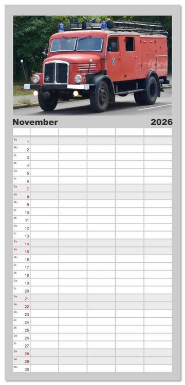 Produktbild: Familienplaner 2026 - Einsatzfahrzeuge der DDR mit 5 Spalten (Wandkalender, 21 x 45 cm) CALVENDO