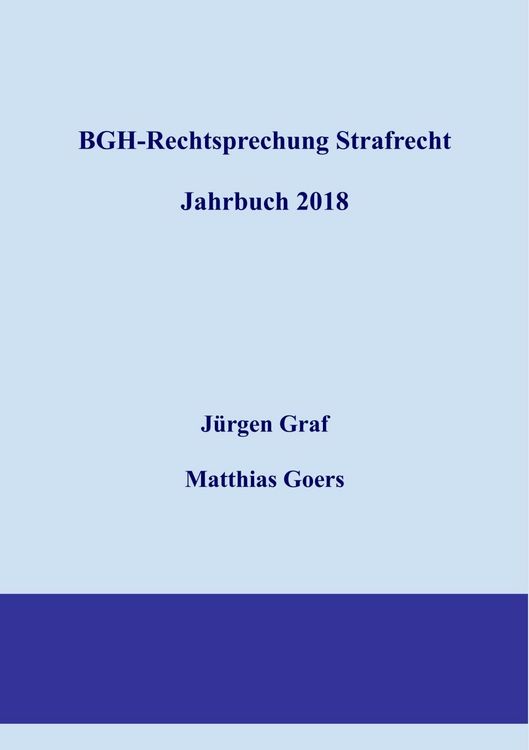 Produktbild: BGH-Rechtsprechung Strafrecht - Jahrbuch 2018