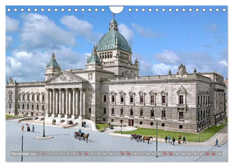 Produktbild: Leipzig zur Kaiserzeit in Farbe (Wandkalender 2026 DIN A4 quer), CALVENDO Monatskalender