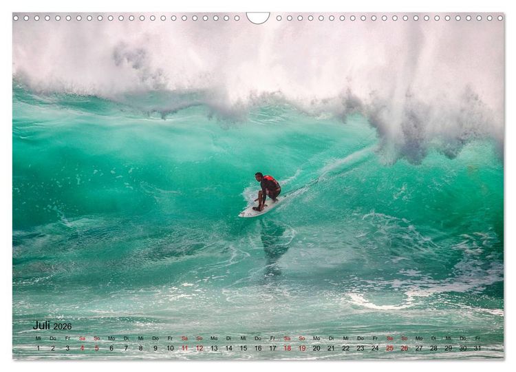 Produktbild: Surfen - die perfekte Welle (Wandkalender 2026 DIN A3 quer), CALVENDO Monatskalender
