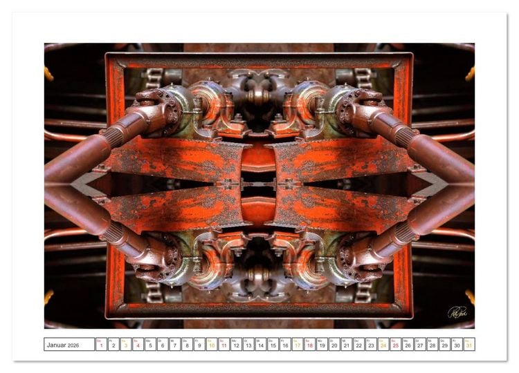 Produktbild: Faszination Spiegelung - Industrie und Technik (Wandkalender 2026 DIN A2 quer), CALVENDO Monatskalender