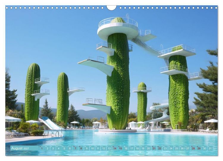 Produktbild: Vegitecture. Fotorealistische Visionen architektonischer Details (Wandkalender 2027 DIN A3 quer), CALVENDO Monatskalender