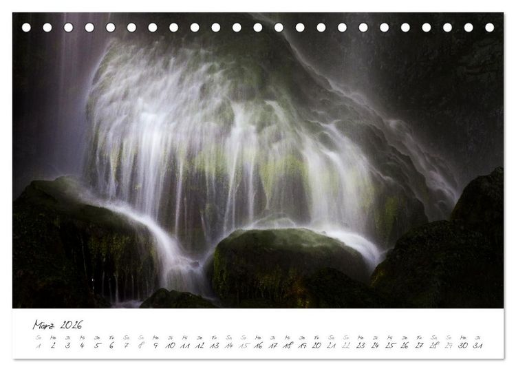Produktbild: Wasserf&auml;lle klein und gro&szlig; (Tischkalender 2026 DIN A5 quer), CALVENDO Monatskalender