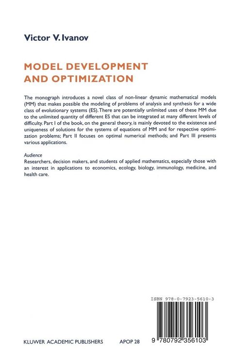 Produktbild: Model Development and Optimization