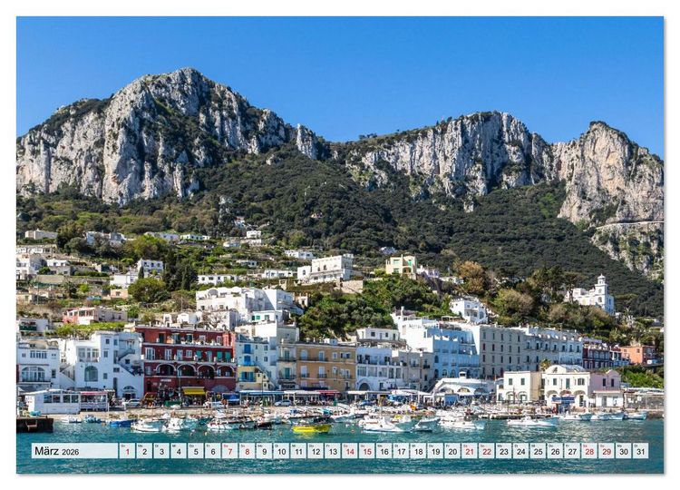 Produktbild: Amalfik&uuml;ste und Capri - Sehnsuchtsorte (hochwertiger Premium Wandkalender 2026 DIN A2 quer), Kunstdruck in Hochglanz