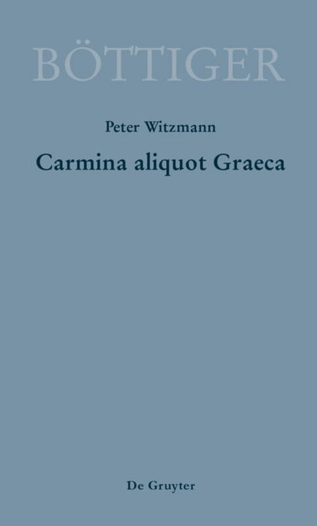 Produktbild: Carmina aliquot Graeca