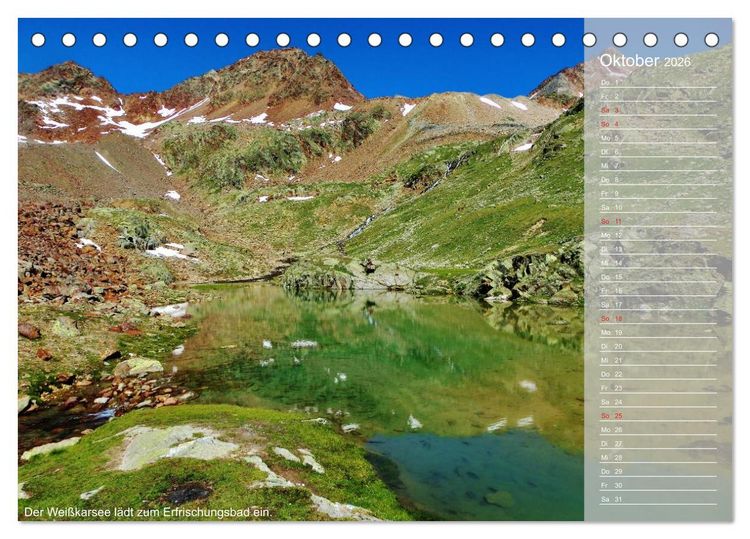 Produktbild: Alpen&uuml;berquerung (Tischkalender 2026 DIN A5 quer), CALVENDO Monatskalender