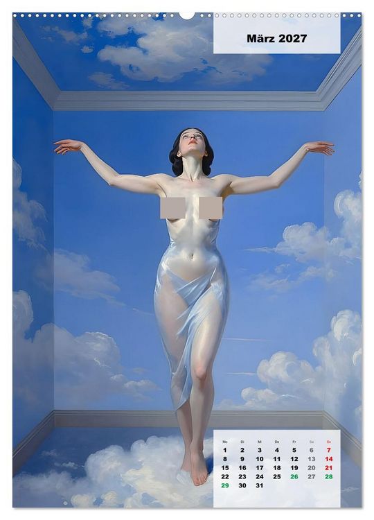 Produktbild: Entbl&ouml;&szlig;te Epochen &ndash; Surrealismus (hochwertiger Premium Wandkalender 2027 DIN A2 hoch), Kunstdruck in Hochglanz