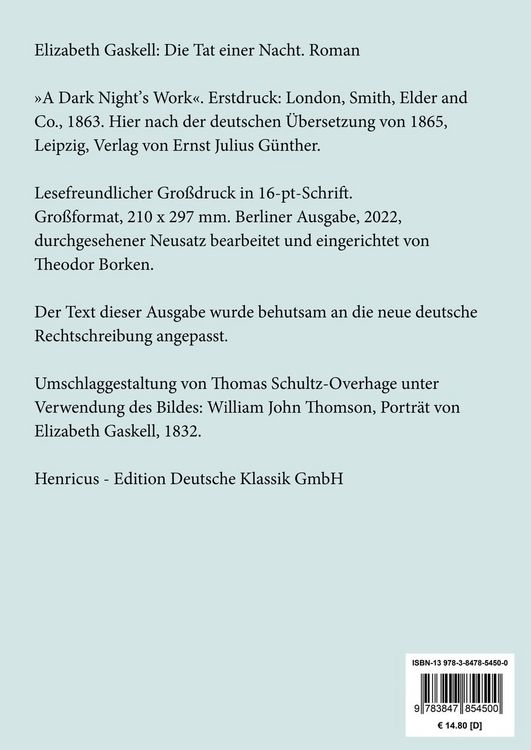 Produktbild: Die Tat einer Nacht (Gro&szlig;druck)