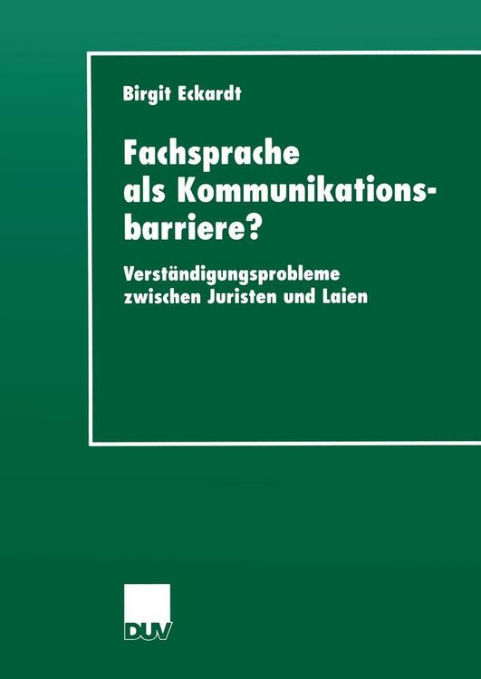 Produktbild: Fachsprache als Kommunikationsbarriere?