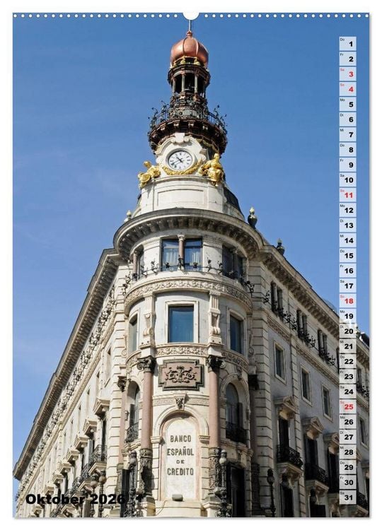 Produktbild: Madrid (Wandkalender 2026 DIN A2 hoch), CALVENDO Monatskalender