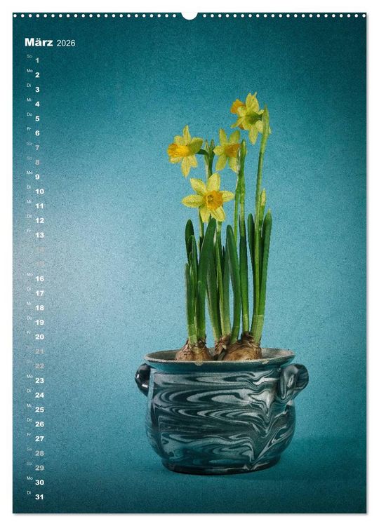 Produktbild: Blumenschmuck in Bunzlau Keramik (Wandkalender 2026 DIN A2 hoch), CALVENDO Monatskalender