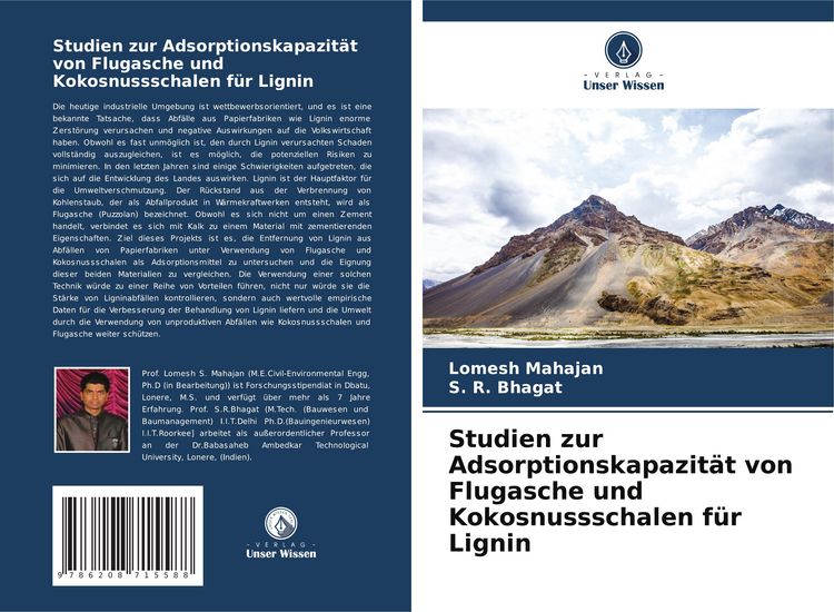 Produktbild: Studien zur Adsorptionskapazit&auml;t von Flugasche und Kokosnussschalen f&uuml;r Lignin