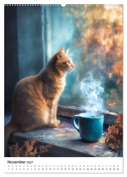 Produktbild: Feuer auf vier Pfoten - Die sch&ouml;nsten roten Katzen (hochwertiger Premium Wandkalender 2027 DIN A2 hoch), Kunstdruck in Hochglanz