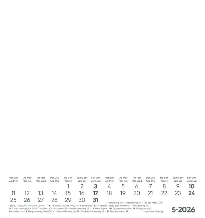 Produktbild: Kreativ-Kalender weiß 2026 - 16x17 cm - Foto, Malen, Basteln - datiert - Kreativkalender - Foto-Kalender - Alpha Edition