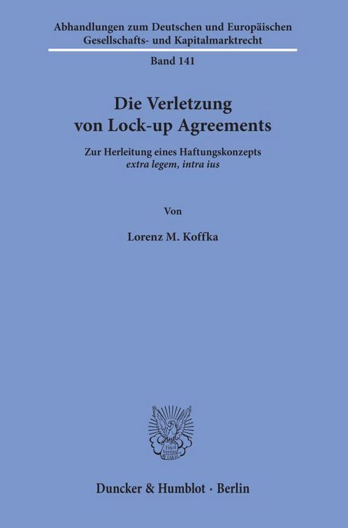 Produktbild: Die Verletzung von Lock-up Agreements.