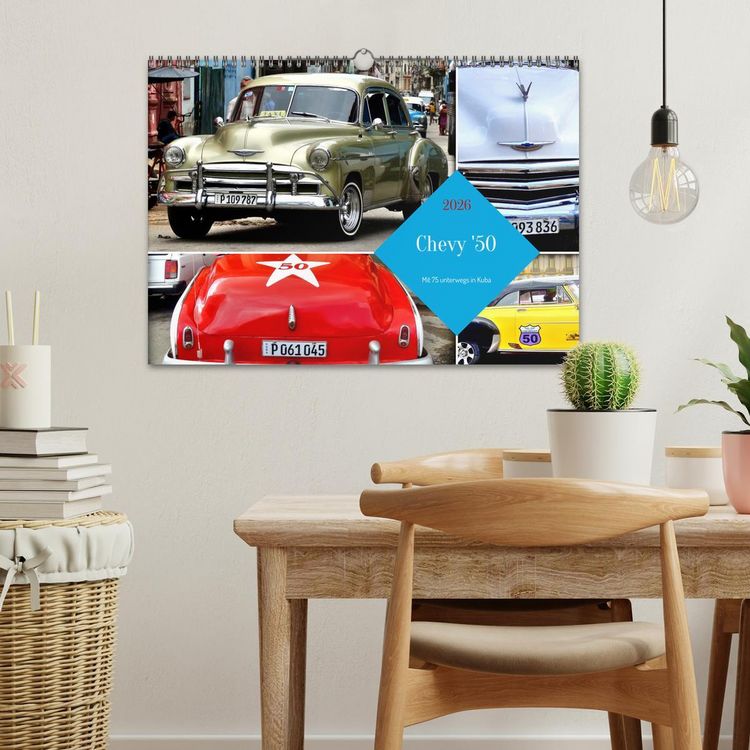 Produktbild: Chevy '50 - Mit 75 unterwegs in Kuba (Wandkalender 2026 DIN A3 quer), CALVENDO Monatskalender