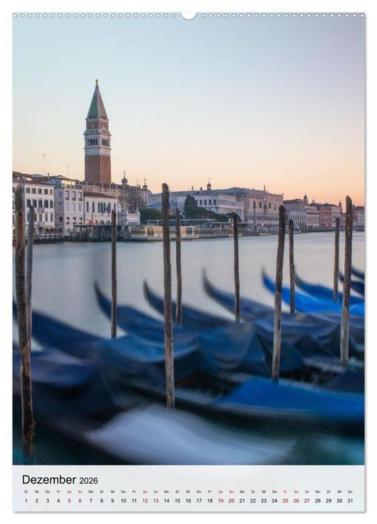 Produktbild: Venedig - Zwischen Wasser und Himmel (hochwertiger Premium Wandkalender 2026 DIN A2 hoch), Kunstdruck in Hochglanz
