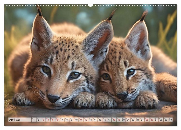 Produktbild: Auf den Spuren der Luchse (hochwertiger Premium Wandkalender 2026 DIN A2 quer), Kunstdruck in Hochglanz