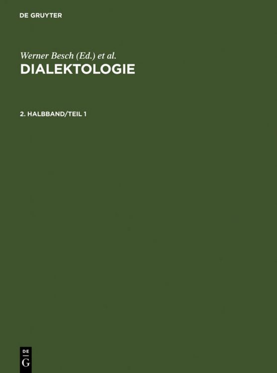 Produktbild: Dialektologie. 2. Halbband