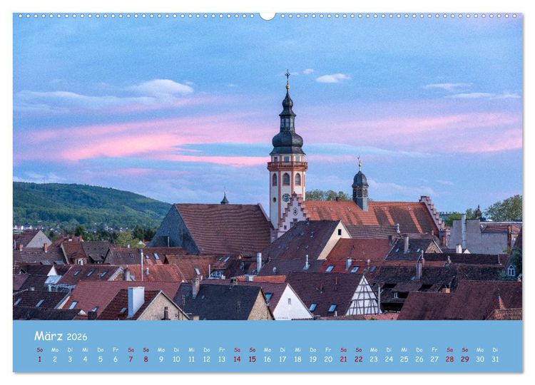 Produktbild: Durlach, das Stadtbild in 12 Impressionen (hochwertiger Premium Wandkalender 2026 DIN A2 quer), Kunstdruck in Hochglanz