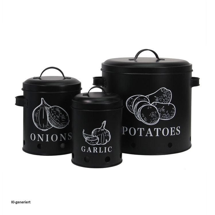 Produktbild: HTI-Living Vorratsdosen f&uuml;r Kartoffeln, Zwiebeln, Knoblauch