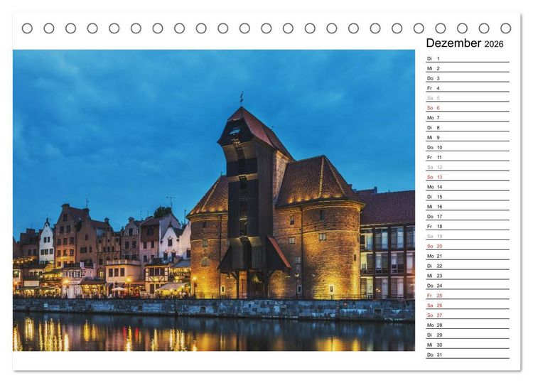 Produktbild: Danzig - Zeit f&uuml;r Entdeckungen (Tischkalender 2026 DIN A5 quer), CALVENDO Monatskalender