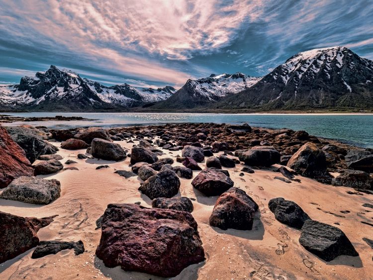 Produktbild: CALVENDO Puzzle Ein Motiv aus dem Kalender Mitternachtssonne - Magie aus Licht und Farben | 1000 Teile Lege-Gr&ouml;&szlig;e 64x48cm Foto-Puzzle f&uuml;r gl&uuml;ckliche Stunden