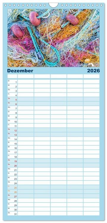 Produktbild: Familienplaner 2026 - Al&oacute;nnisos, Ski&aacute;thos, Sk&oacute;pelos mit 5 Spalten (Wandkalender, 21 x 45 cm) CALVENDO