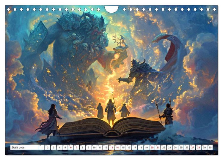 Produktbild: Welten zwischen den Zeilen - B&uuml;cher, die Tr&auml;ume wecken (Wandkalender 2026 DIN A4 quer), CALVENDO Monatskalender