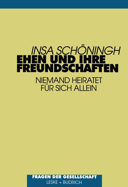 Produktbild: Ehen und ihre Freundschaften
