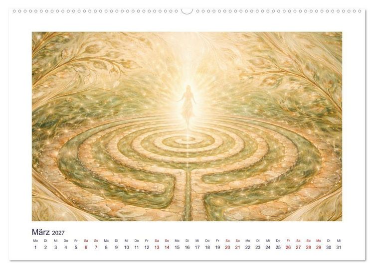 Produktbild: Mythologische Labyrinthe (hochwertiger Premium Wandkalender 2027 DIN A2 quer), Kunstdruck in Hochglanz