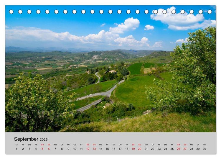 Produktbild: Bezaubernde Ard&egrave;che (Tischkalender 2026 DIN A5 quer), CALVENDO Monatskalender
