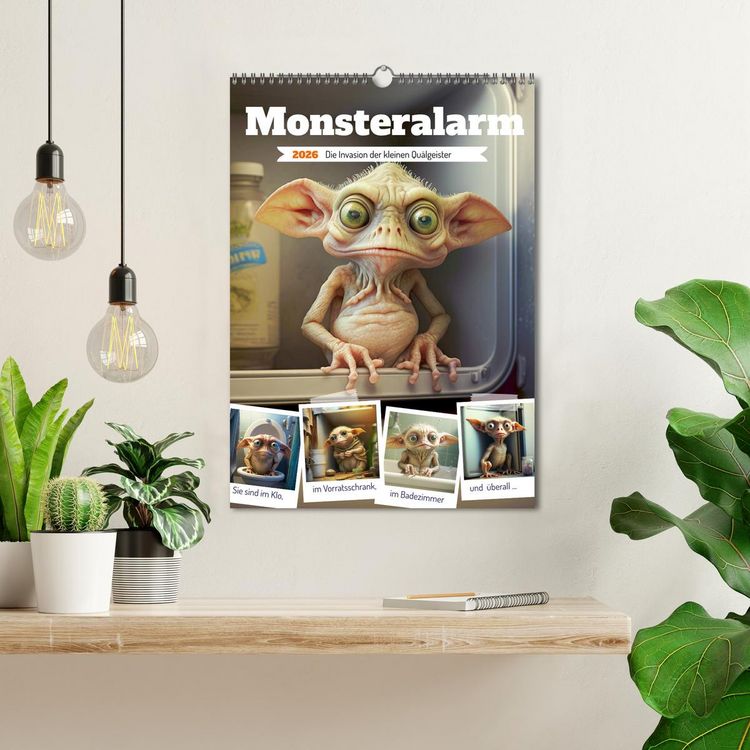 Produktbild: Monsteralarm. Die Invasion der kleinen Qu&auml;lgeister (Wandkalender 2026 DIN A3 hoch), CALVENDO Monatskalender