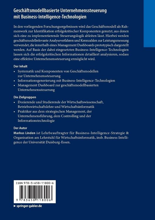 Produktbild: Gesch&auml;ftsmodellbasierte Unternehmenssteuerung mit Business-Intelligence-Technologien