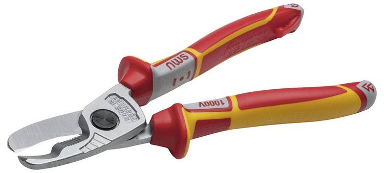 Produktbild: NWS 043-69-VDE-210 VDE-Kabelschere Geeignet f&uuml;r (Abisoliertechnik) Alu- und Kupferkabel, ein- und mehrdr&auml;htig 25 mm 70 mm&sup2;