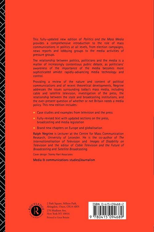 Produktbild: Politics and the Mass Media in Britain