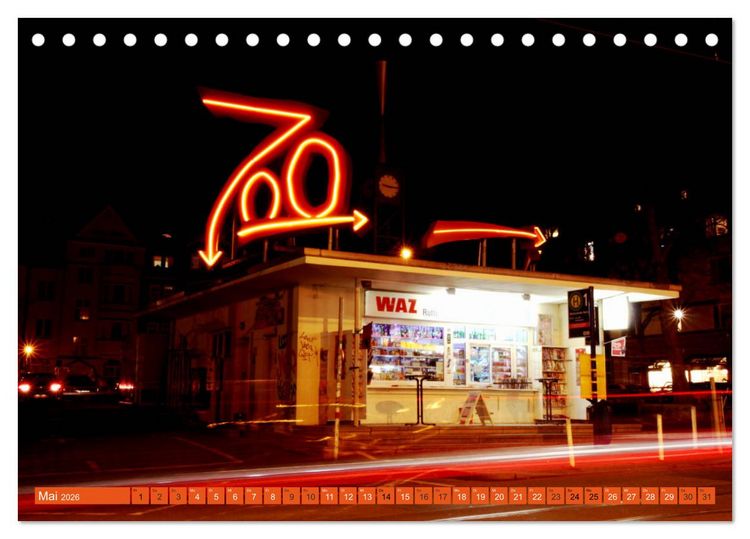 Produktbild: Essen Lichter der Nacht (Tischkalender 2026 DIN A5 quer), CALVENDO Monatskalender
